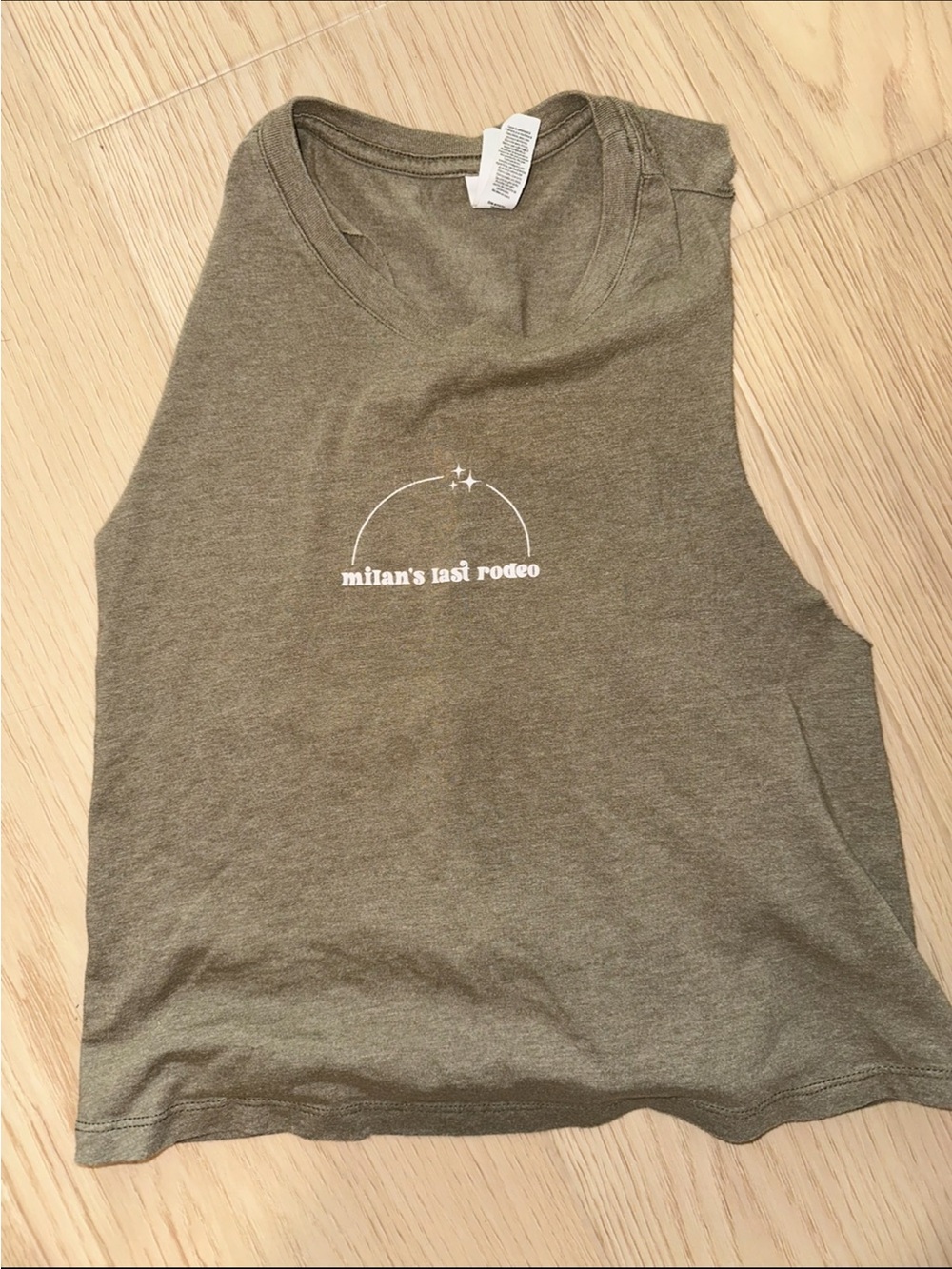 Bella Canvas Olive Green Graphic Muscle Tank